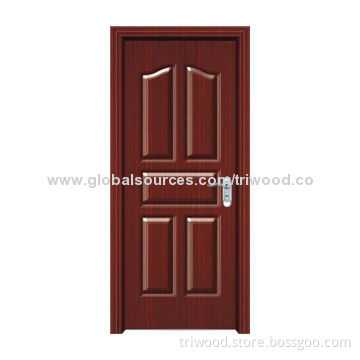 Interior Steel Wooden Door with Timber Core and Natural Wood-like Painted Steel